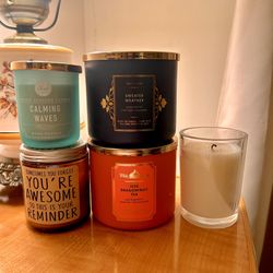 Set Of 5pc Candles. Bath And Body Works And Others MSRP $112