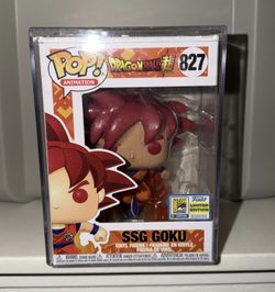 Dragonball Super Funko Pop SSG Goku (San Diego Comic Con Limited Edition Exclusive) #827