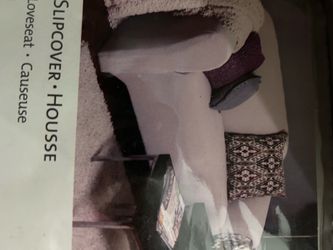 Slip cover loveseat and couch sofa