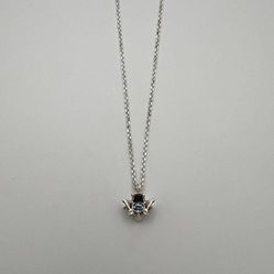 Blue Sapphire & Silver Rattlesnake Vertebrae