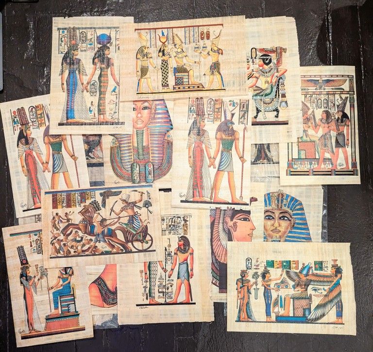 Hand-Painted Egyptian Papyrus ($20 each)
