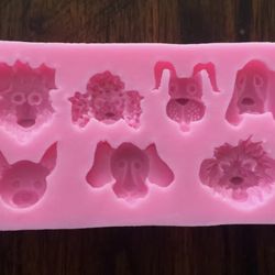 Dogs pets puppies candy chocolate fondant mold
