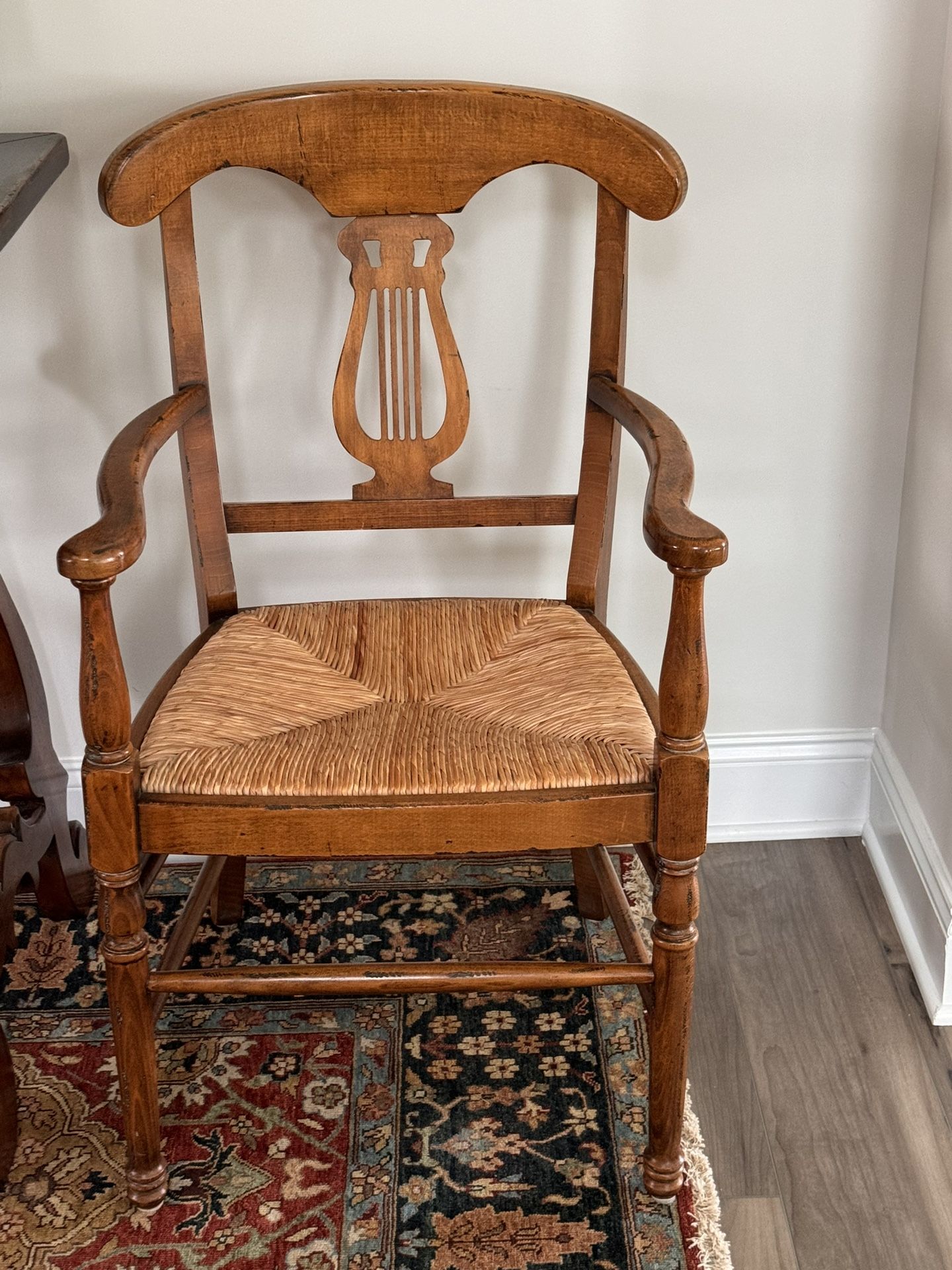 Antique Foyer Chair. Solid Oak