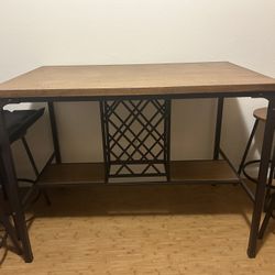 Dining Room Table With Stools 