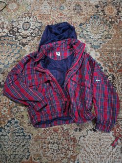RARE NIKE LAB PLAID JACKET SIZE M
