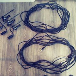 2-50' Peavey 14awg speaker cables and 3-lp claw for drum mics