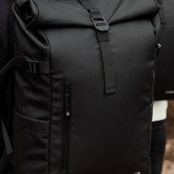 Brand New Stubble & Co Roll Top Backpack - Black, 20L