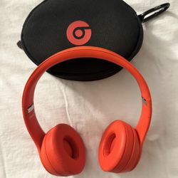 Beats Solo 3 Wireless On-Ear Headphones (Red)