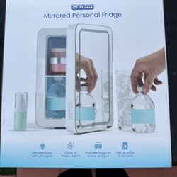Chefman Iceman Portable Mirrored Personal Fridge 
