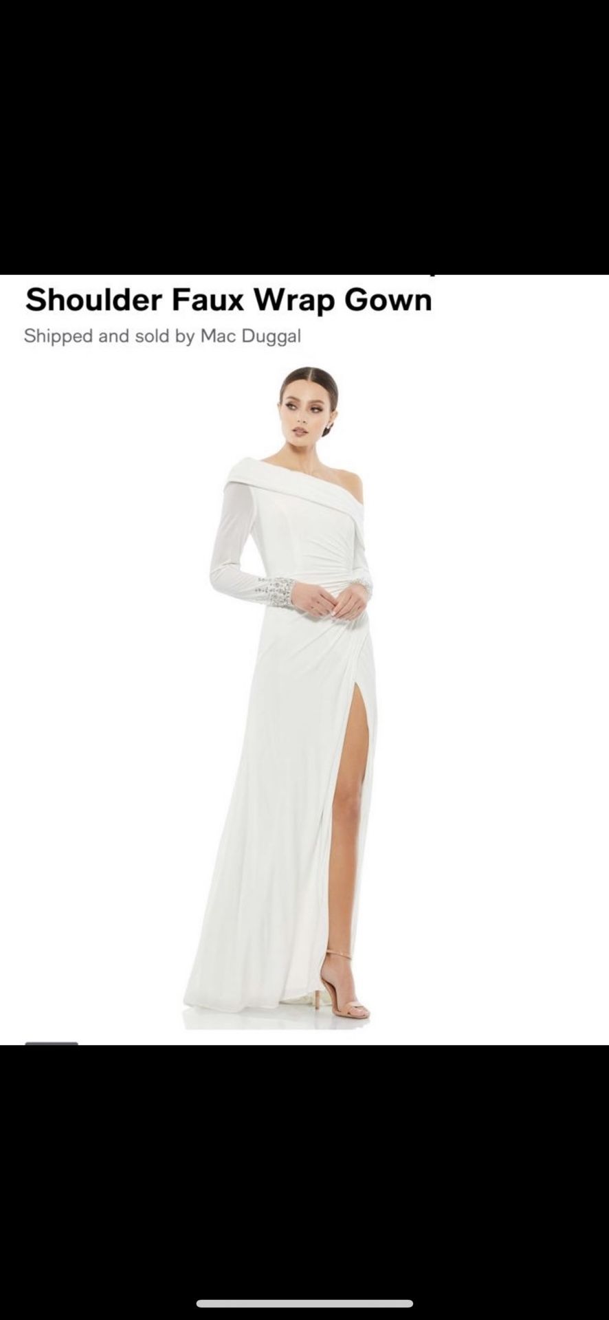Mac duggal white gown 