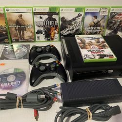 xbox 360 + 9 great games * tested & super clean cond* 