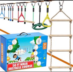 50 Ft Ninja Obstacle Course for Kids
