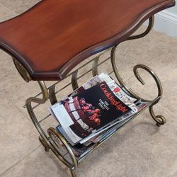 Side Table Magazine Rack $20