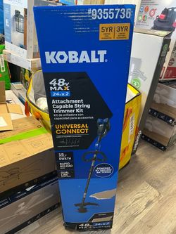 48V MAX (24Vx2) 15-in Attachment Capable Battery String Trimmer Kit Kobalt