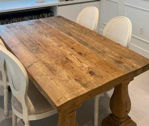 Restauration Hardware wood coffee table and dining table for sale