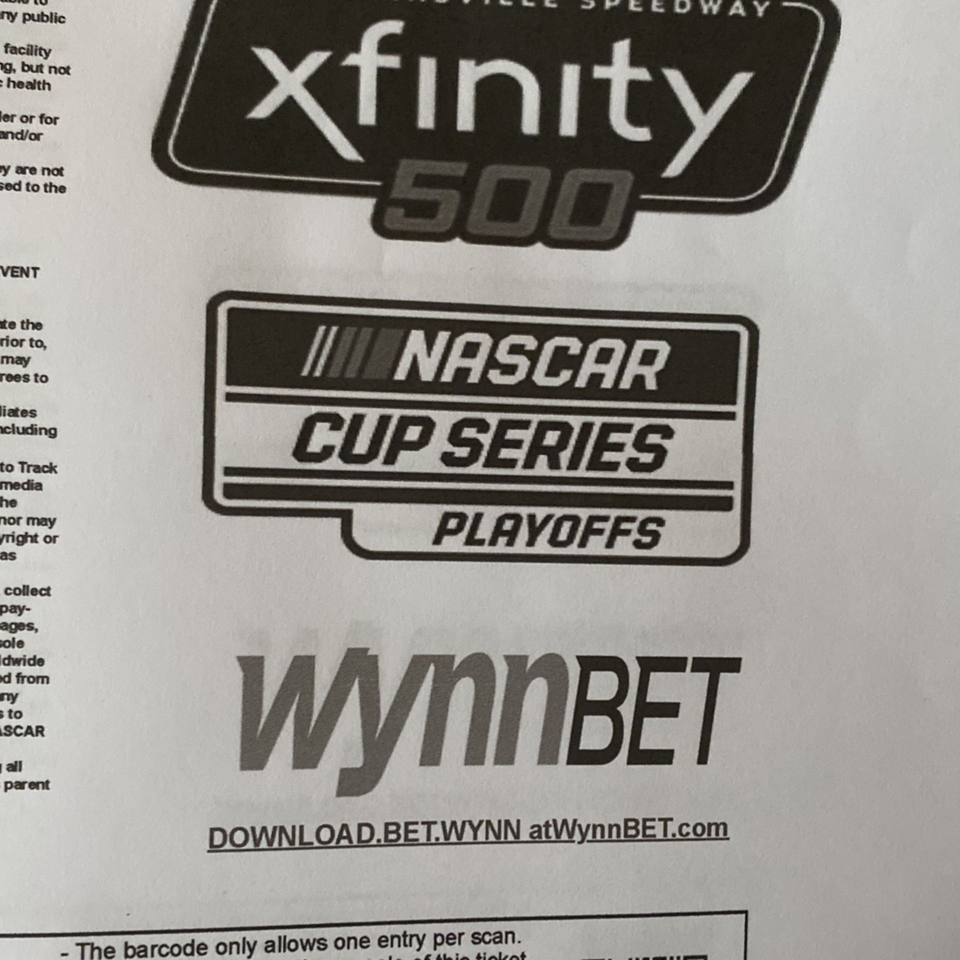 Tickets To The Martinsville nascar race Oct 31st