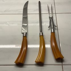 Vintage Bakelite Carving Set