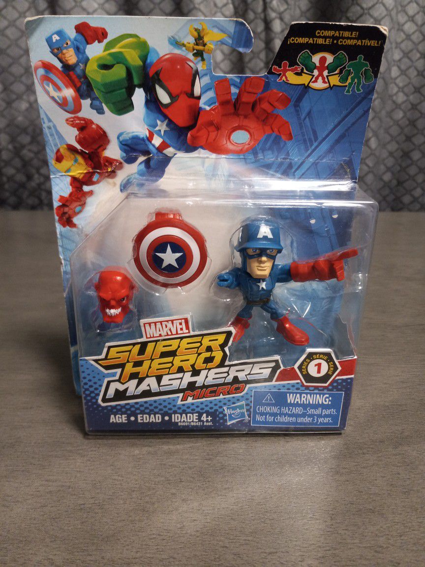 Hasbro Marvel Super Hero Mashers Micro Captain America 
