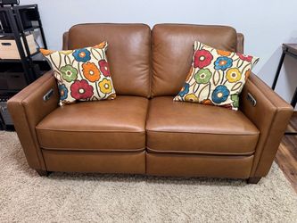 Flexsteel leather reclining loveseat