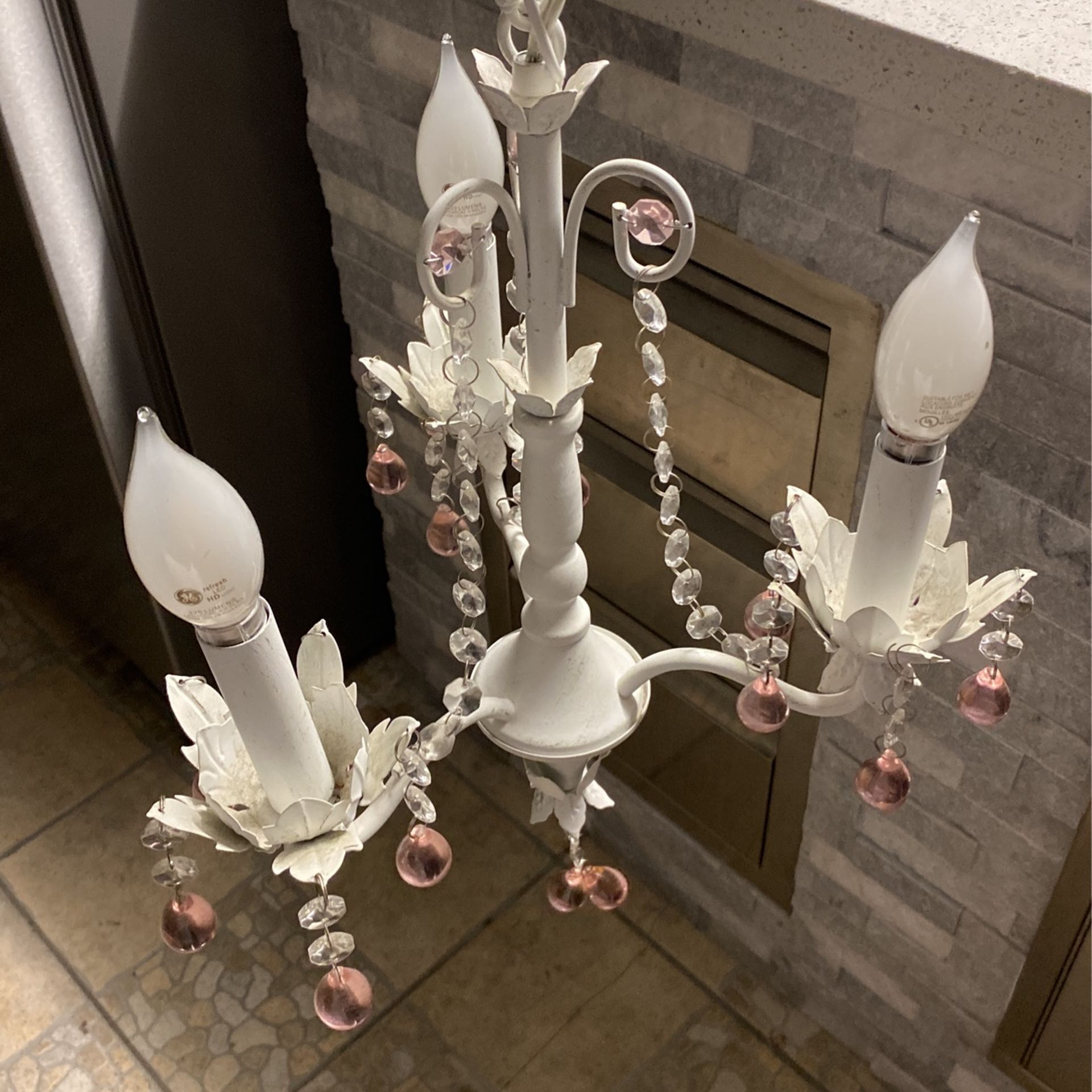 White And Pink Lamp For Girl