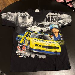 Dale Ernhardt Tshirt, race car Double Sided, His Son On Back Size Large
