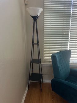 70.5" tall floor lamp with shelves