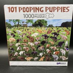 101 POOPING PUPPIES 1000 Piece PUZZLE Brand New 27" x 19" - By Fun Wares