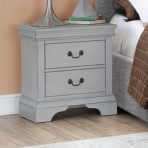 ❗PRICE REDUCED❗ Grey Louis Philippe Nightstand 👍FREE FINANCING AVAILABLE❗NO CREDIT CHECK❗