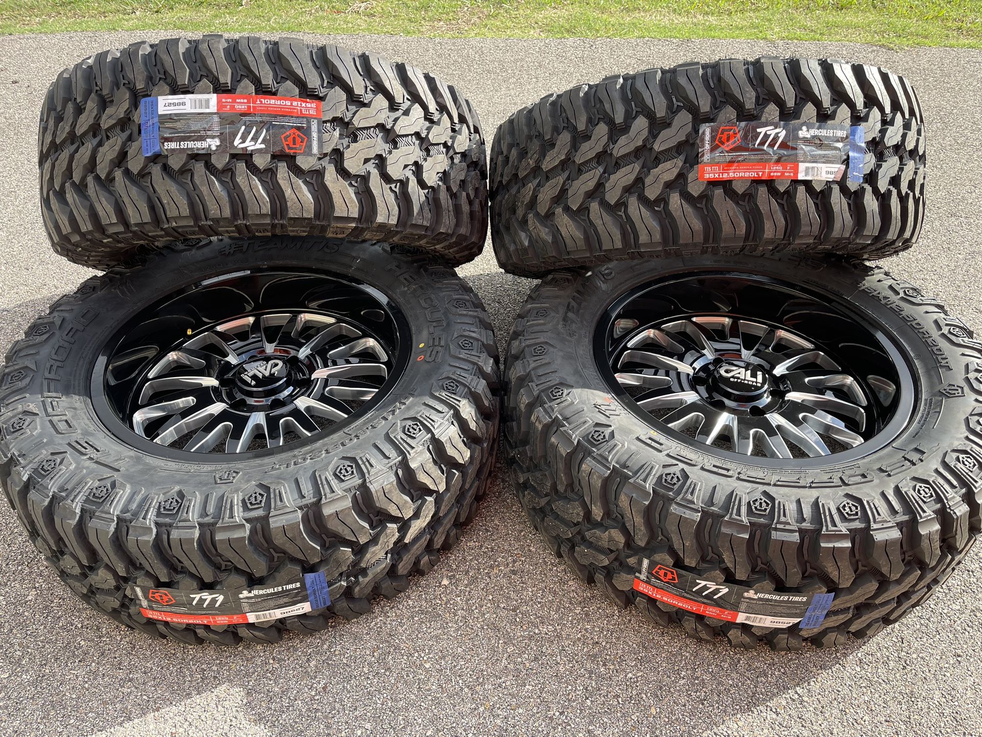 20x10 NEW CALY OFF ROAD RIMS 6 LUG TIRES TIS 35x12.50R20LT FITS ...