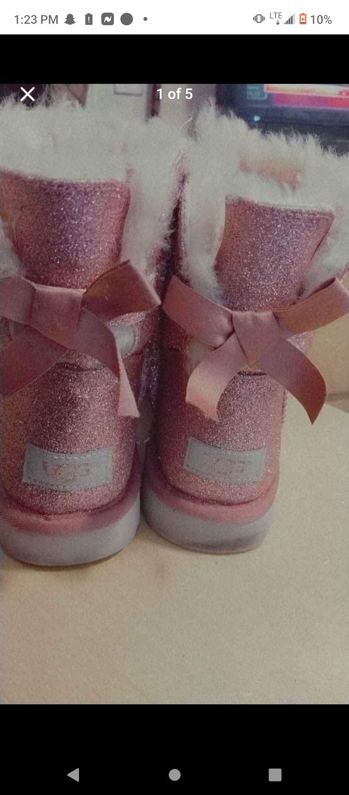 Pink Glitter UGGs 
