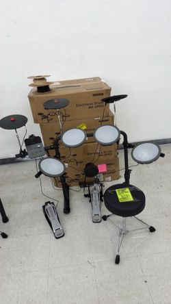 HAMPBACK Electronic Drum Set w/ Stool & Accessories – never used – $130