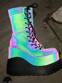 Demonic reflective boot size 10 women