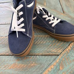 Vans Seldan Youth Boy's Canvas Sneaker Size 4 Gum Dress Blues Lace up Shoes