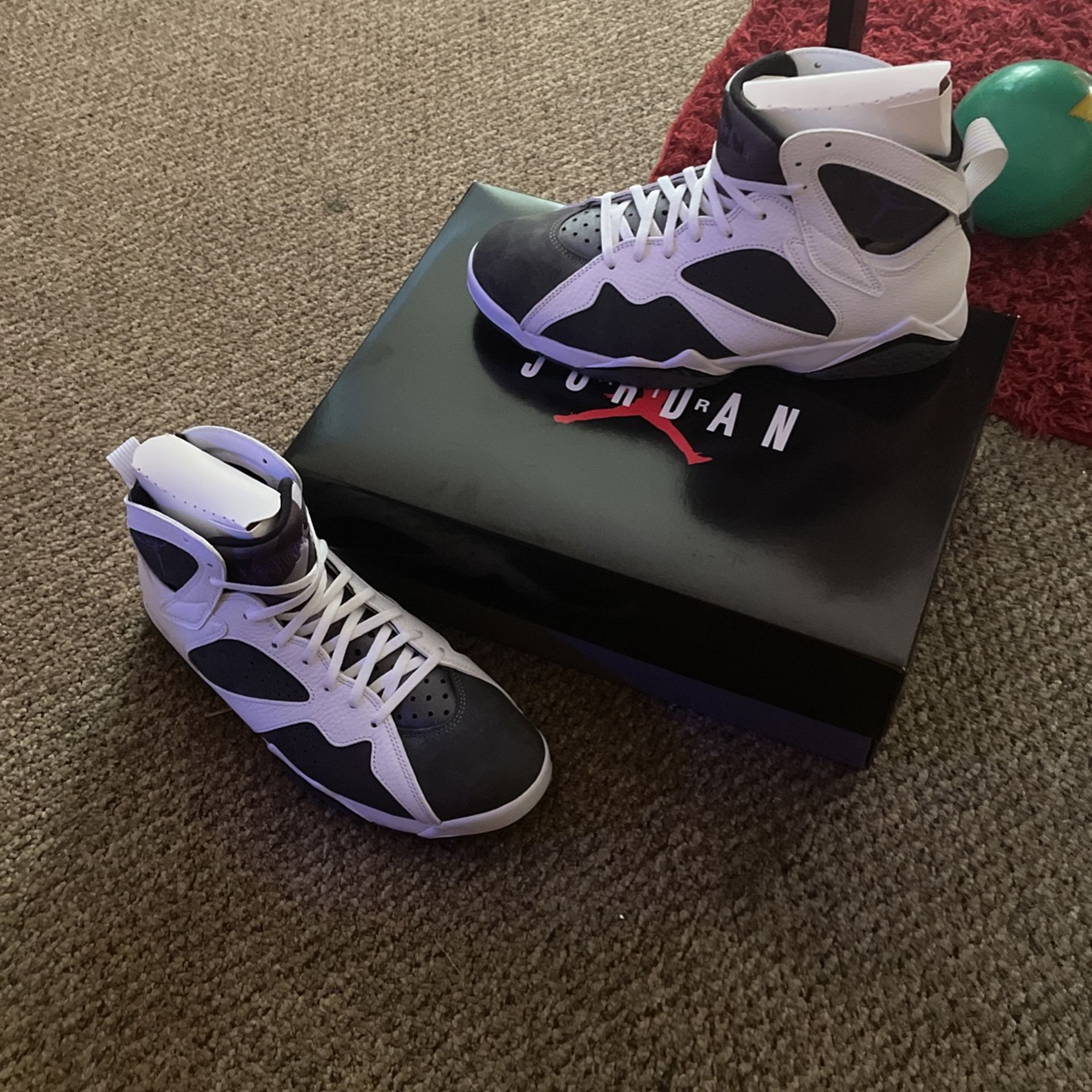 Jordan retro flint gray and “Varsity purple
