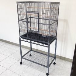 New $135 Large 63” Bird Cage for Mid-Sized Parrots Cockatiels Conures Parakeets Lovebirds Budgie, 32x19x63”