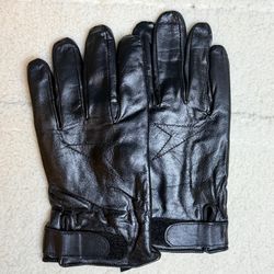 Premium Black Genuine Leather Gloves Classic Dress Style Men’s Size L
