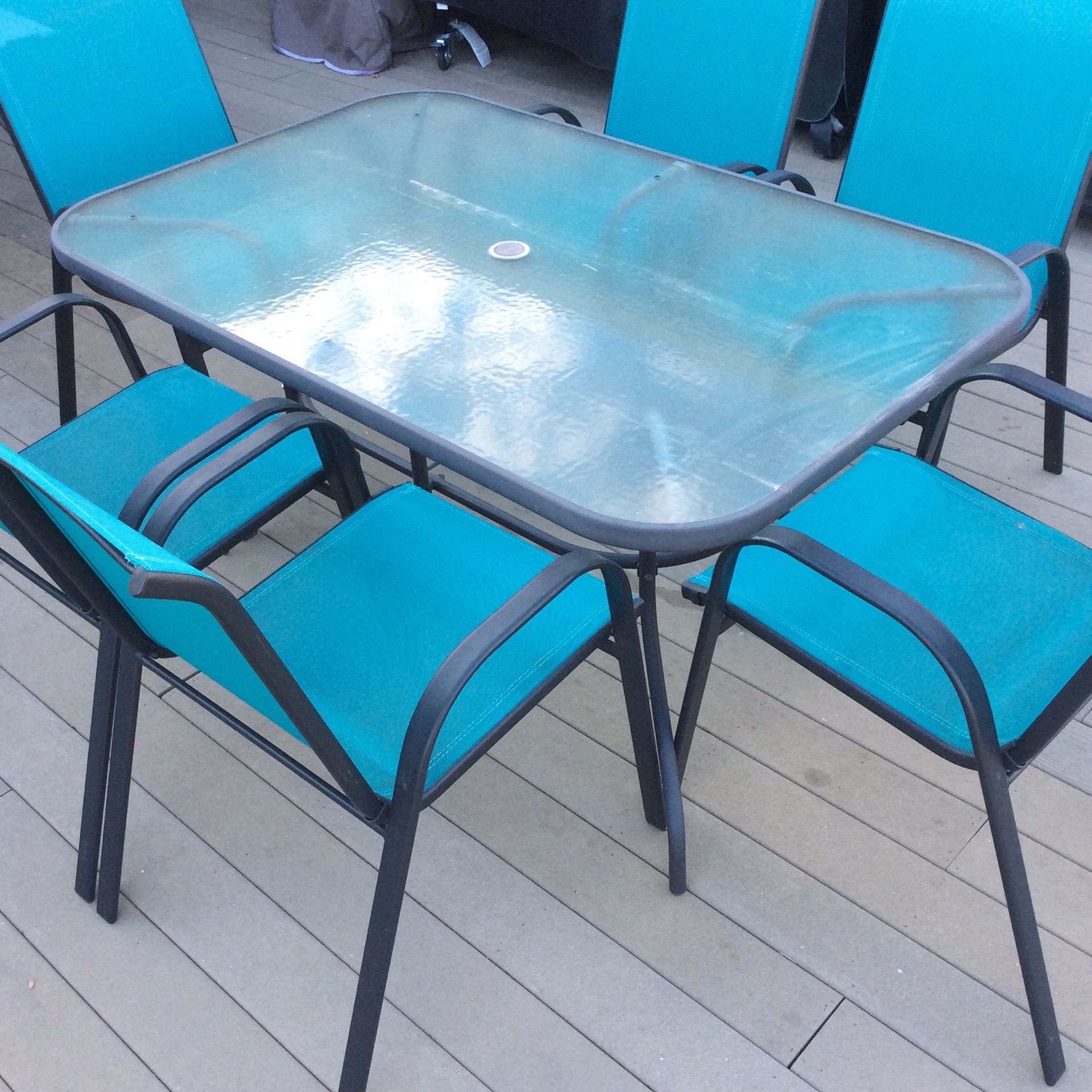 Patio Tables And Matching Chairs- 2 Sets 