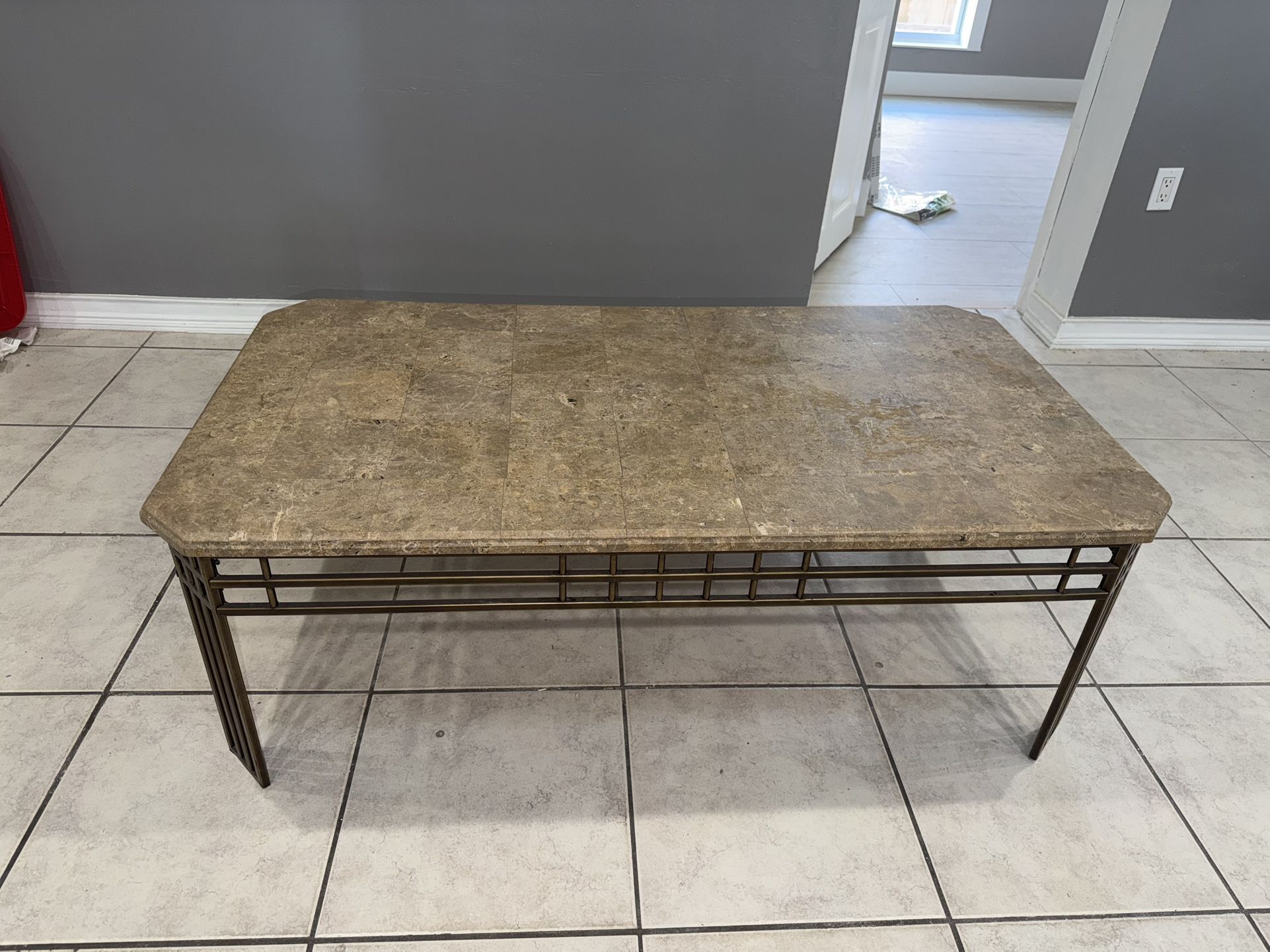 Wood And Metal Coffee Table