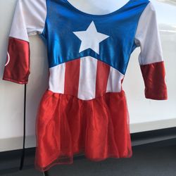 Girls Captain America Costume 