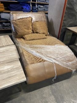 Large Animal Print Chaise Lounge – $400