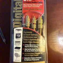 24 Karat Gold Series 6 Foot S Video Audio Cable New In Package