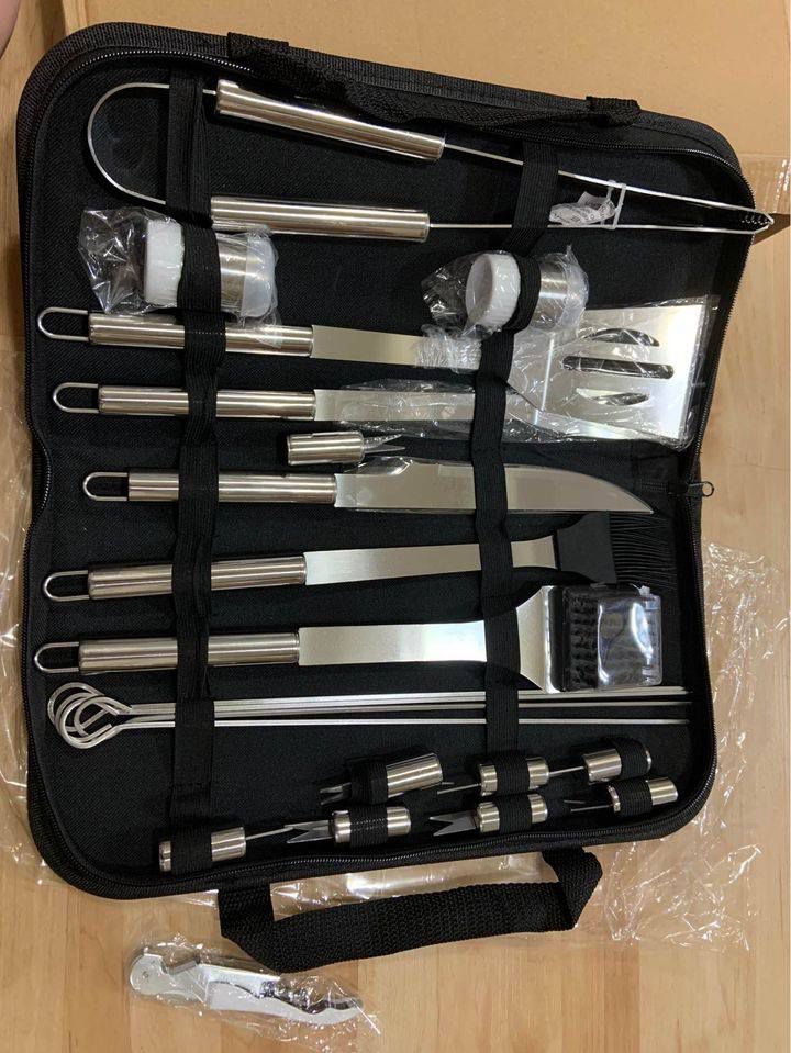 Grilling Accessories Grill Tools Set, 22 Pc Stainless Steel Barbecue Tool Set
