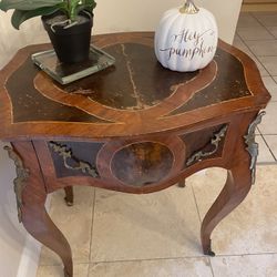 Original Antique Table With Drawer 