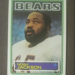 1983 Topps Noah Jackson Chicago Bears #32  Football Card Vintage Collectible NFL Pro