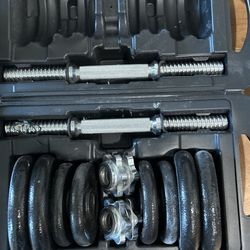  3 Sets Of Adjustable Dumbbells, Perfect Push Up, Flat Bench