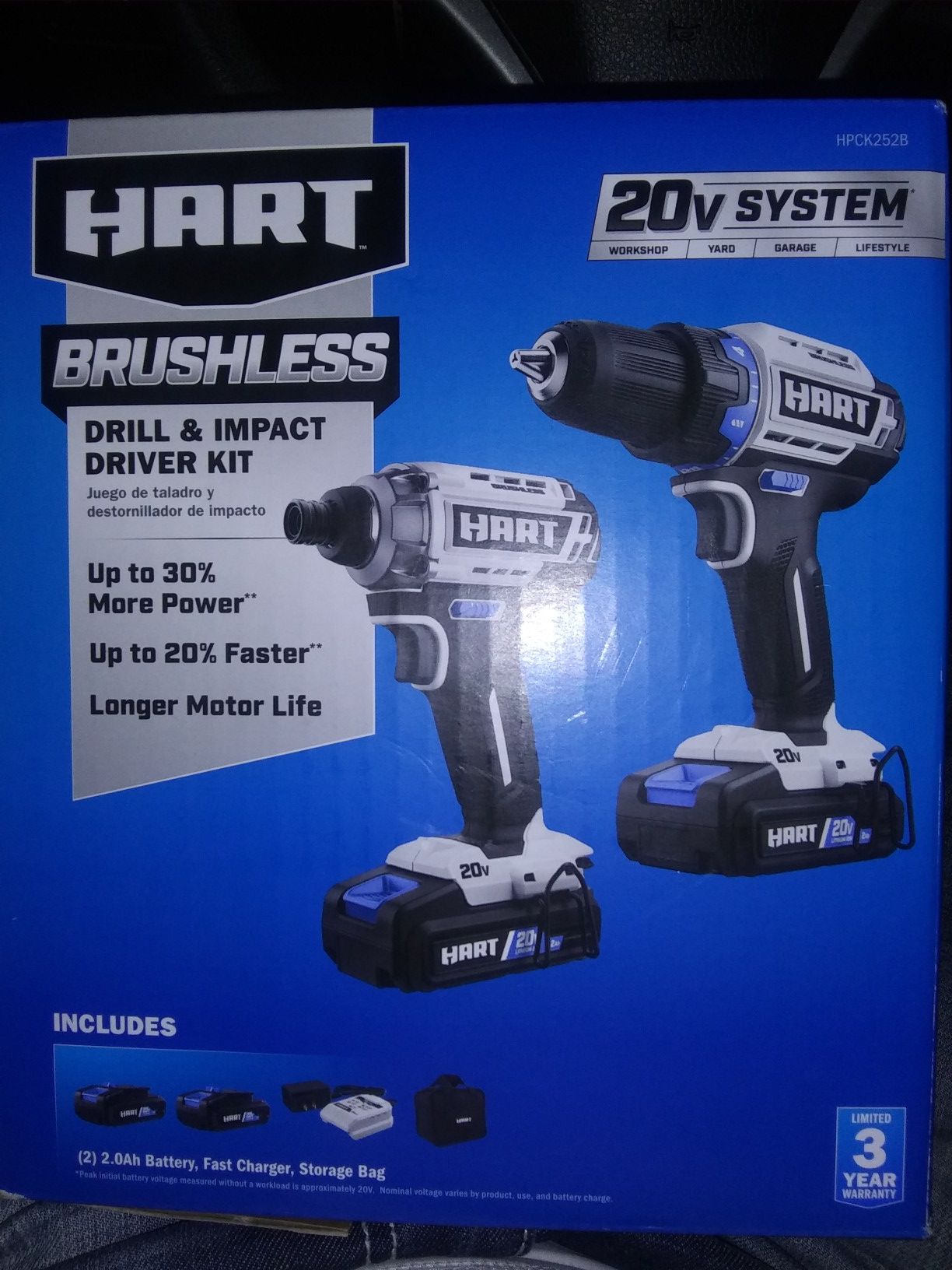 Heart 20 volt brushless impact and drill kit