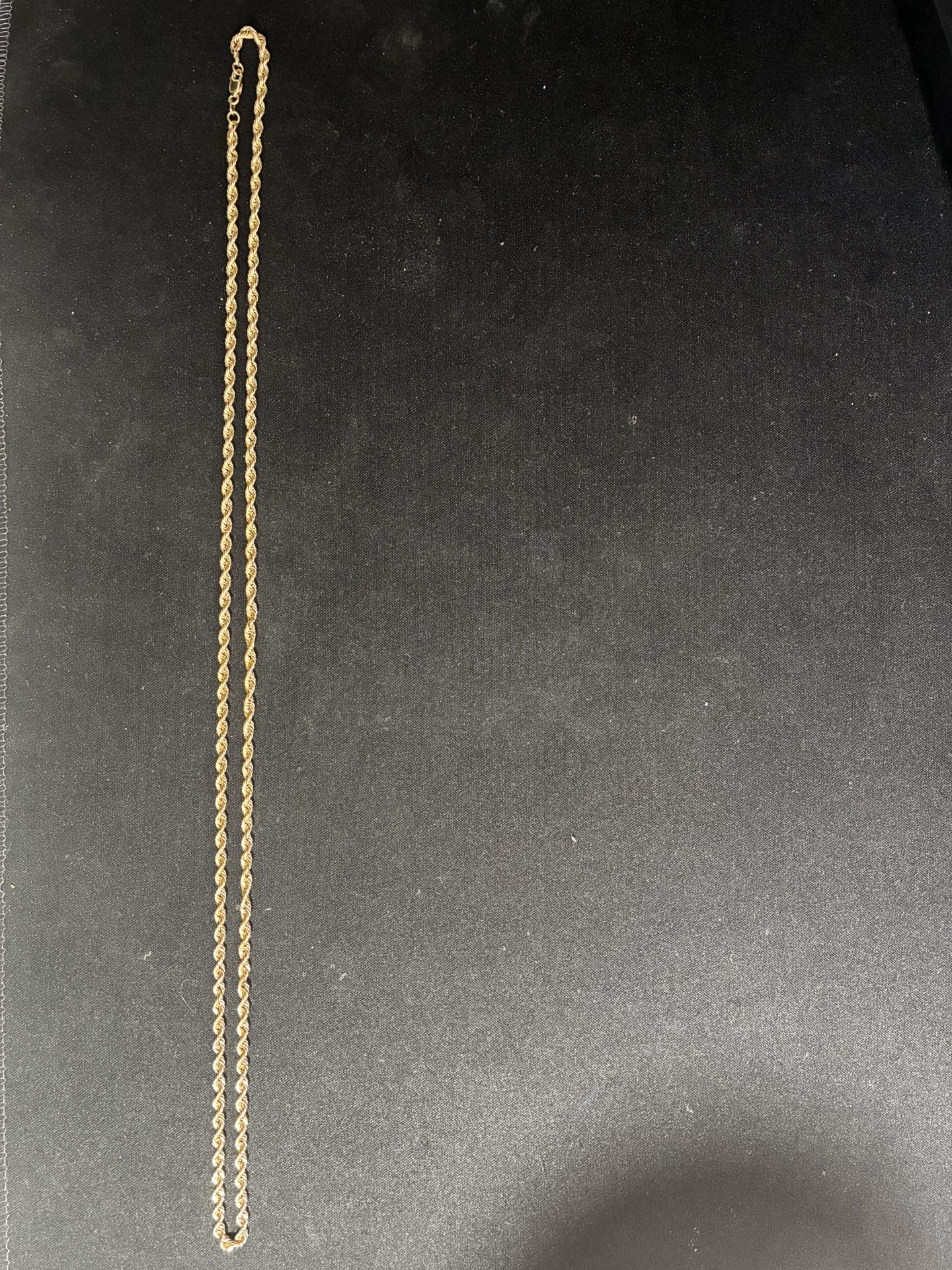 14k Gold Raised Rope Chain