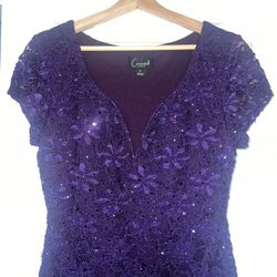 Purple Sequin Dress Size 6