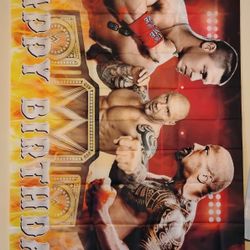 Wrestling Happy Birthday Banner 3 x 5 Ft NEW 