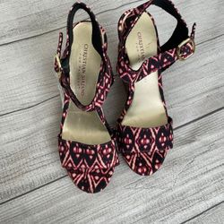 Christian Siriano for Payless Wedges Ikat, Size 5 New with tags